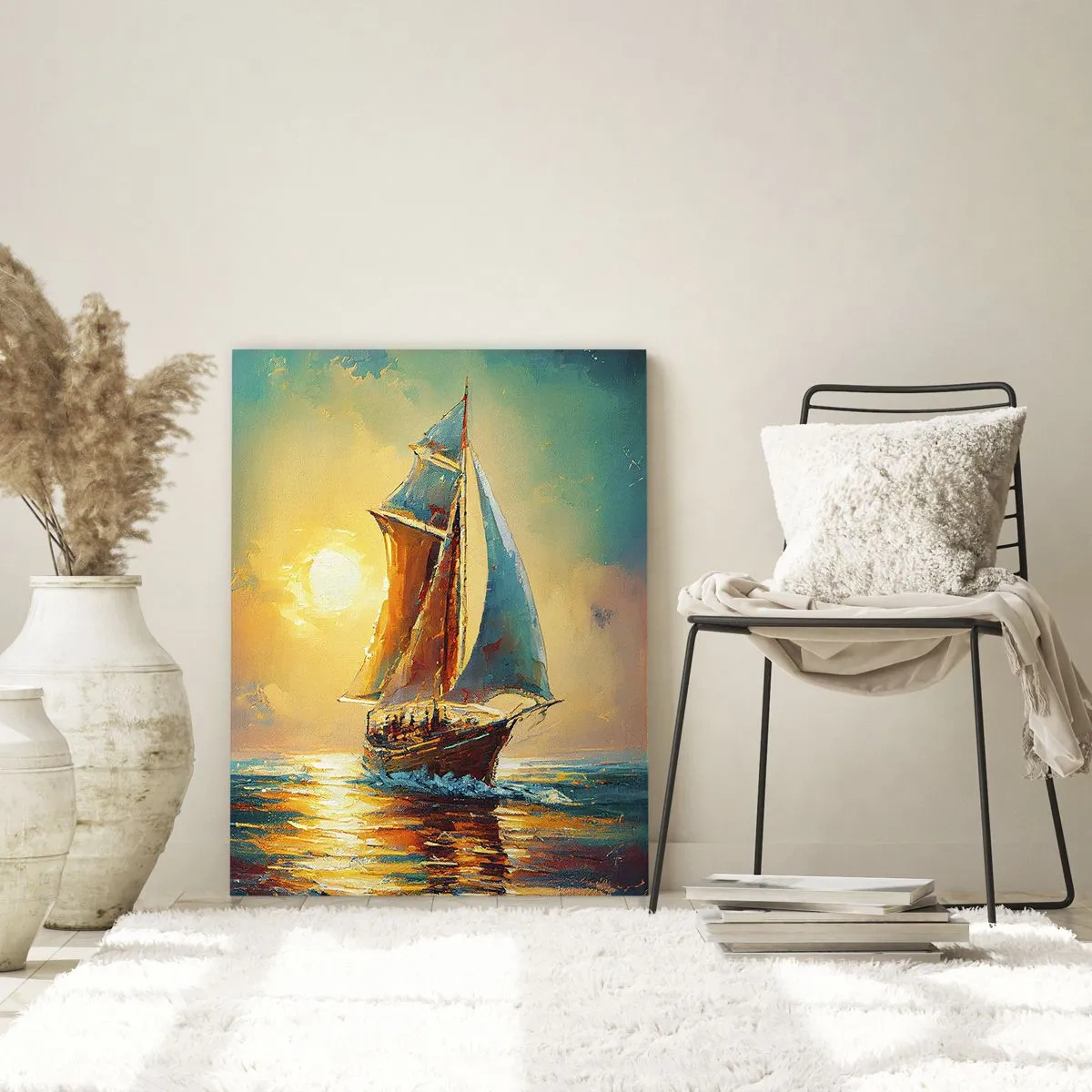 Üveg kép - Teli vitorlák alatt - 50x70 cm