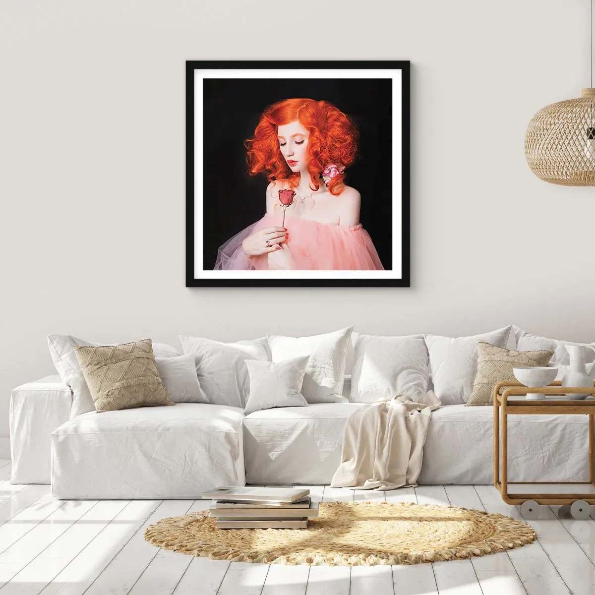 Poszter fehér keretben - Barokk stílusban - 50x50 cm