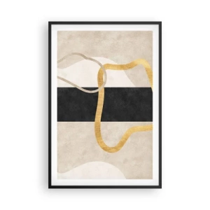 Poszter fehér keretben - Hurkolt formák - 61x91 cm