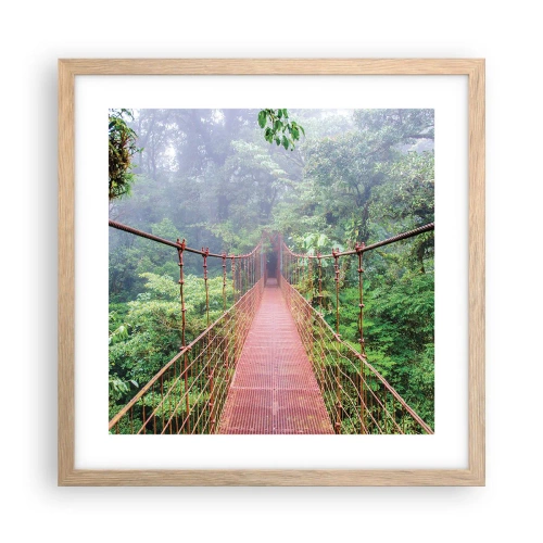 Poszter világos tölgy keretben - A lomkoronák fölé függesztve - 40x40 cm