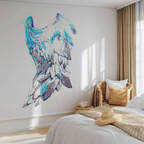 Fotótapéta Standard Eco - Szükségem van szárnyakra - Absztrakció, Madárszárny, Madártollak - 200x140 cm