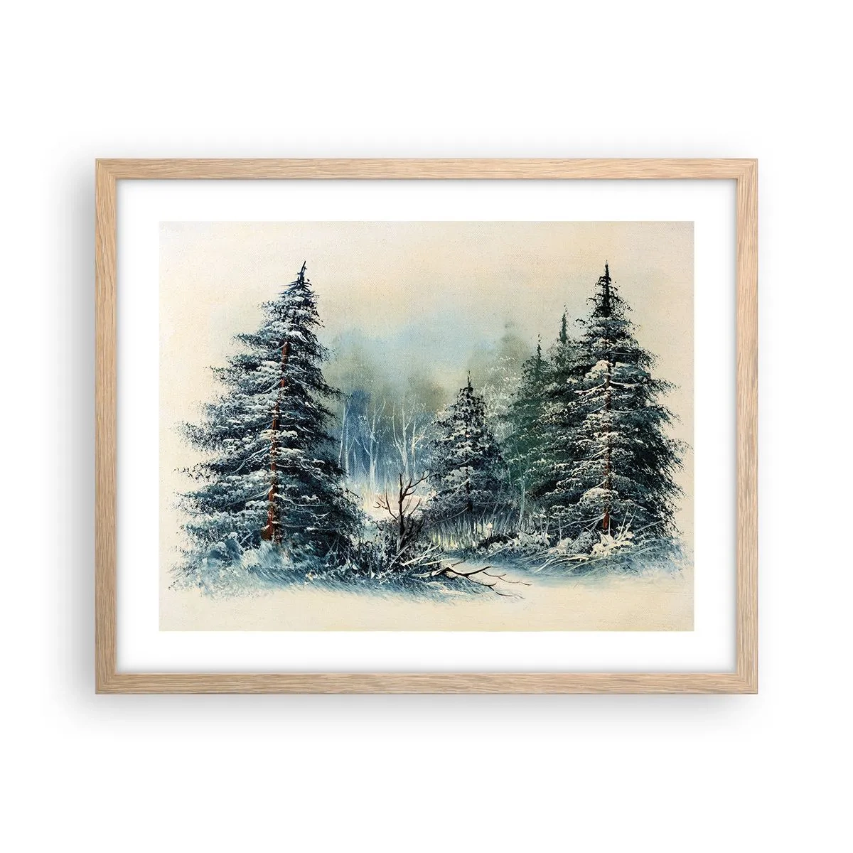 Poszter világos tölgy keretben - Karácsonyra készen - 50x40 cm