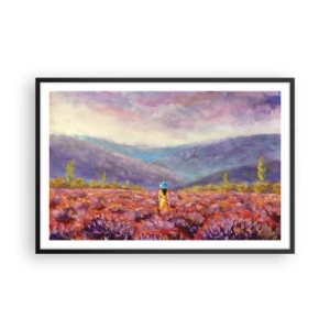 Poszter fehér keretben - A levendula világában - 91x61 cm