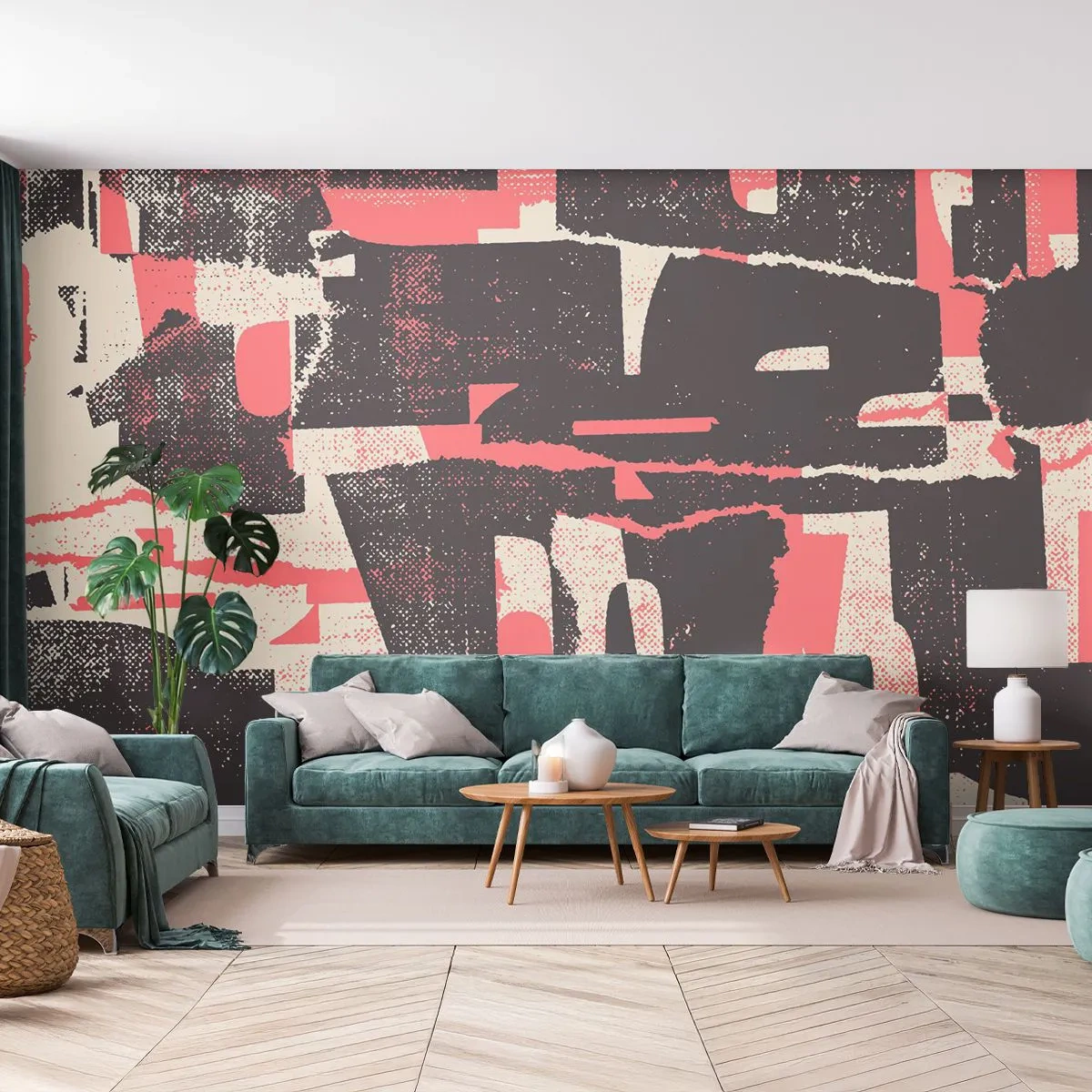 Öntapadós Fotótapéta Deluxe Sticker - Minden nyüzsgés és nyüzsgés - Kollázs, Idős, Darab - 200x140 cm