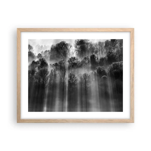 Poszter világos tölgy keretben - Fénypatakokban - 50x40 cm