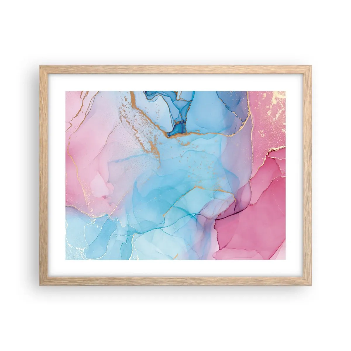 Poszter világos tölgy keretben - Találkozás és átjutás - 50x40 cm