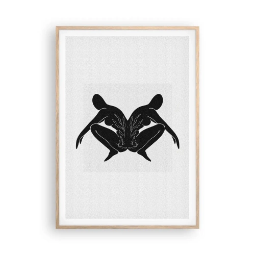 Poszter világos tölgy keretben - Egy közös lélek - 70x100 cm