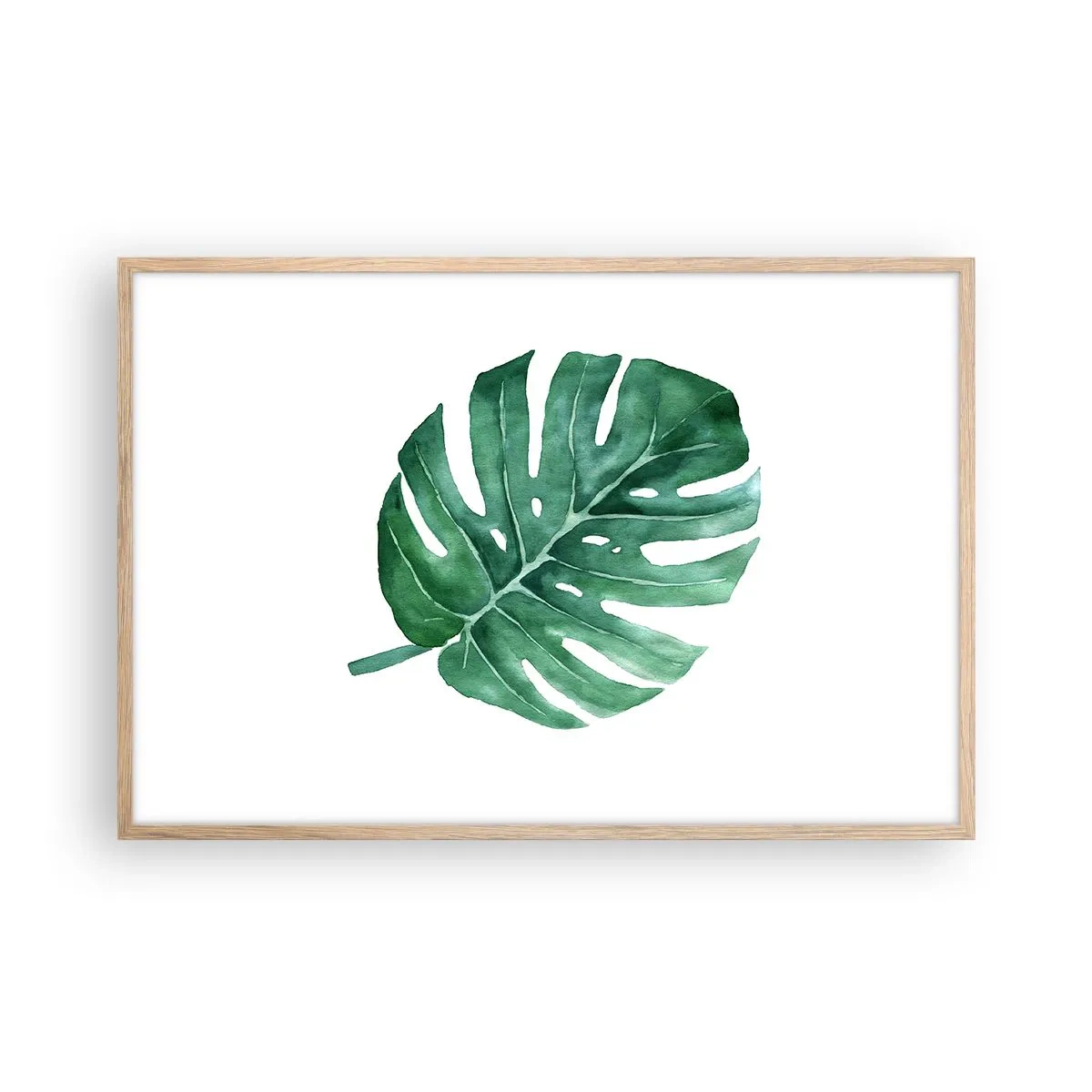 Poszter világos tölgy keretben - Zöld koncepció - 91x61 cm