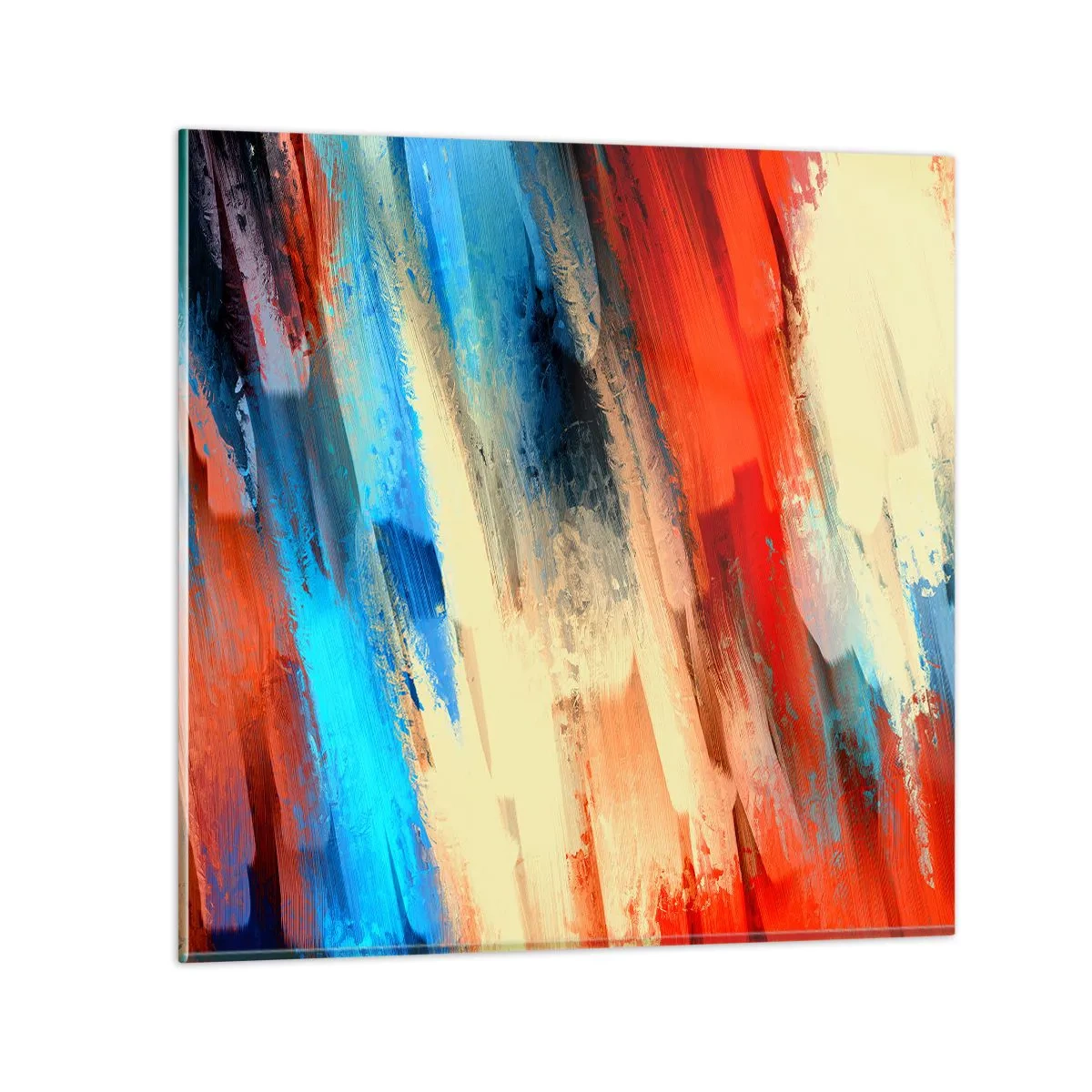 Üveg kép - Színek kaszkádja - 40x40 cm