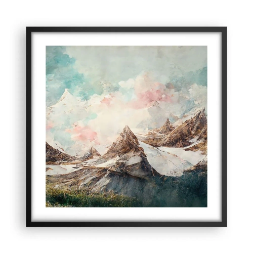 Poszter fehér keretben - Sziklás pengék - 50x50 cm