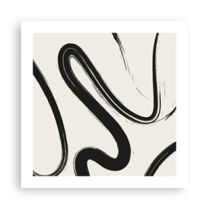 Poszter - Fekete-fehér rajongás - 50x50 cm