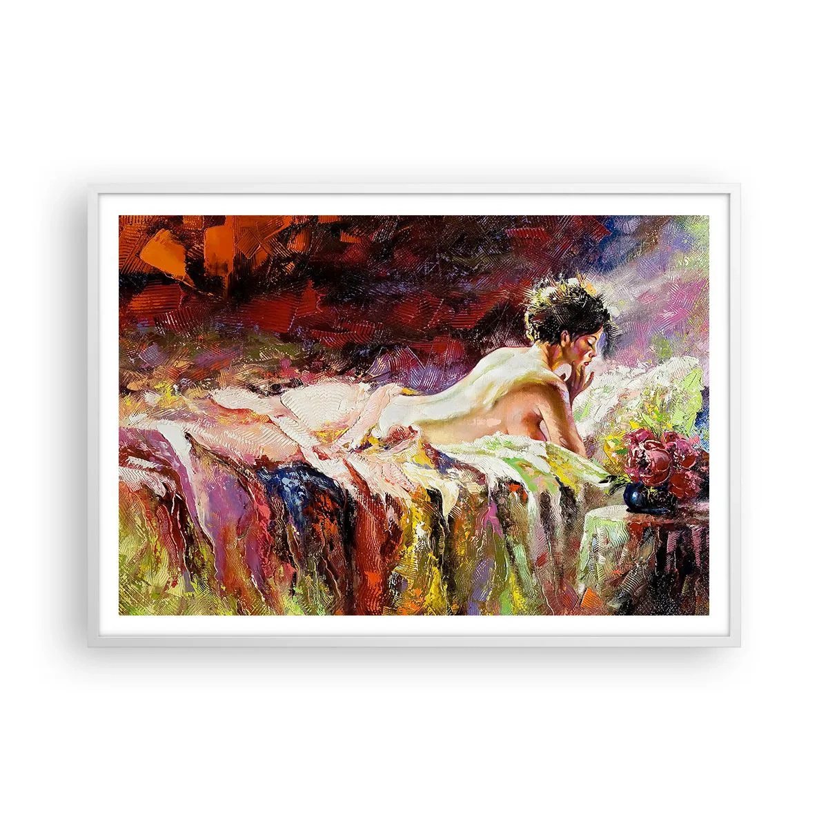 Poszter fekete keretben - Töprengő Vénusz - 100x70 cm