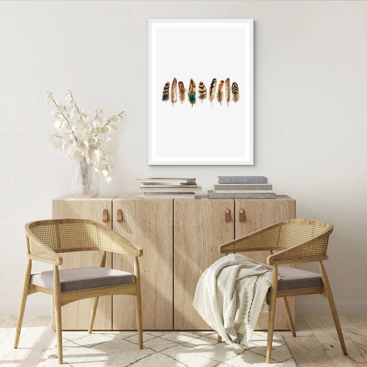 Poszter fekete keretben - Tollas variáció - 70x100 cm