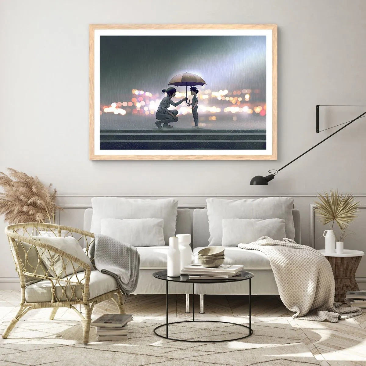 Poszter világos tölgy keretben - És most minden rendben - 100x70 cm