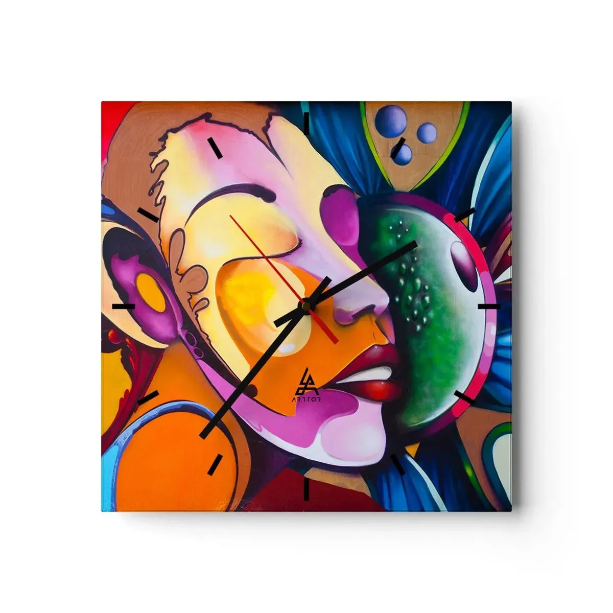 Falióra, Óra - Megérinteni színnel - 30x30 cm