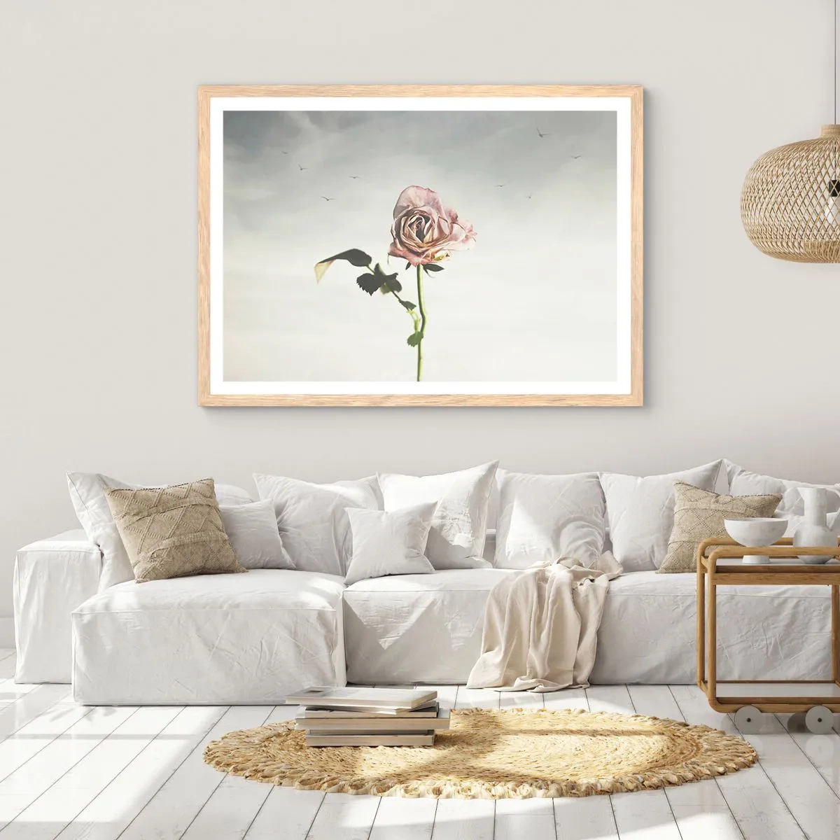 Poszter világos tölgy keretben - Tavasz üdvözlése - 70x50 cm