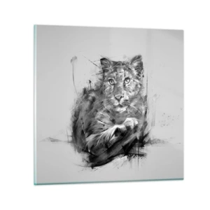 Üveg kép - Igen, figyelmesen hallgatok - 50x50 cm