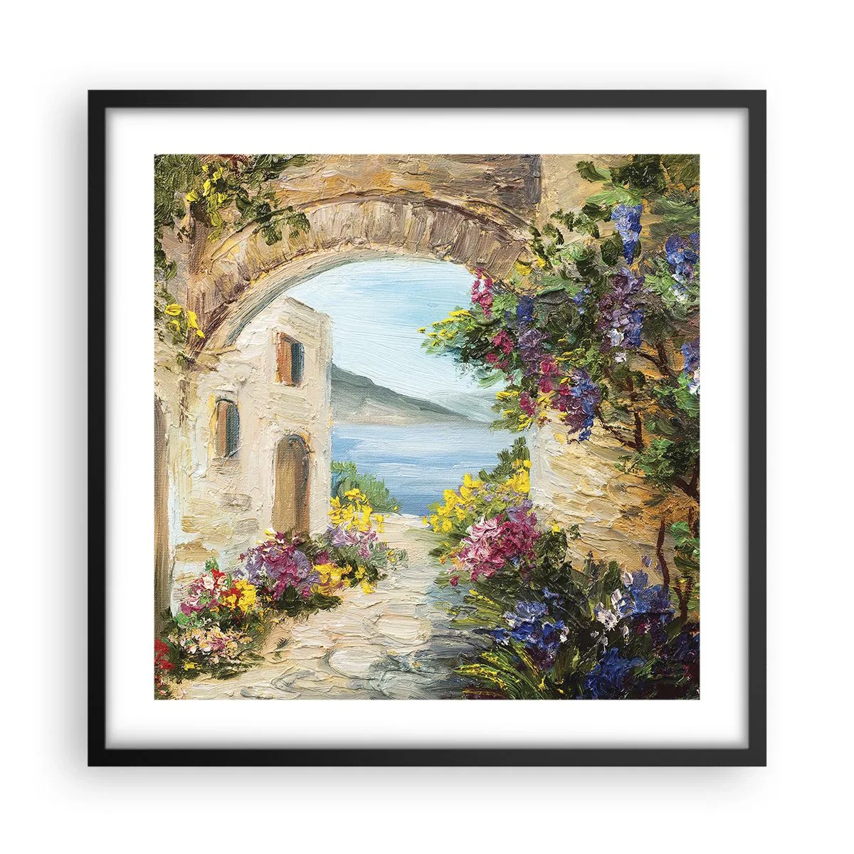 Poszter fehér keretben - Egy tengerparti vidék varázsa - 50x50 cm