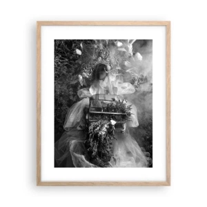 Poszter világos tölgy keretben - Maga az Anya – Természet - 40x50 cm