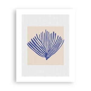 Poszter - Kék legyező - 40x50 cm