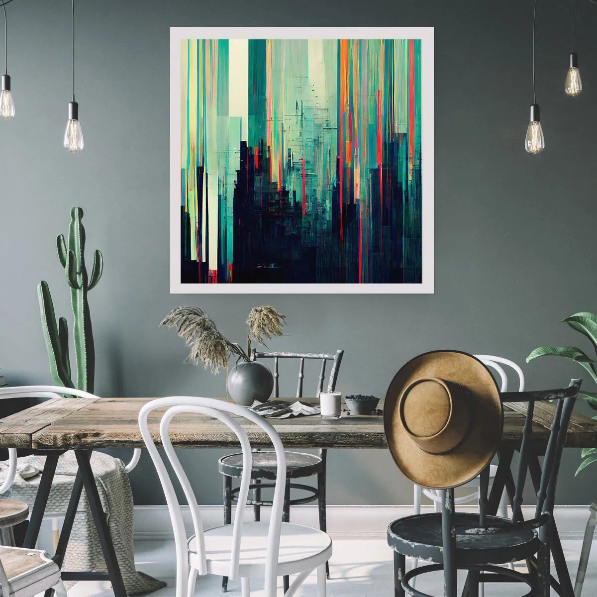 Poszter - Futurisztikus város - 60x60 cm