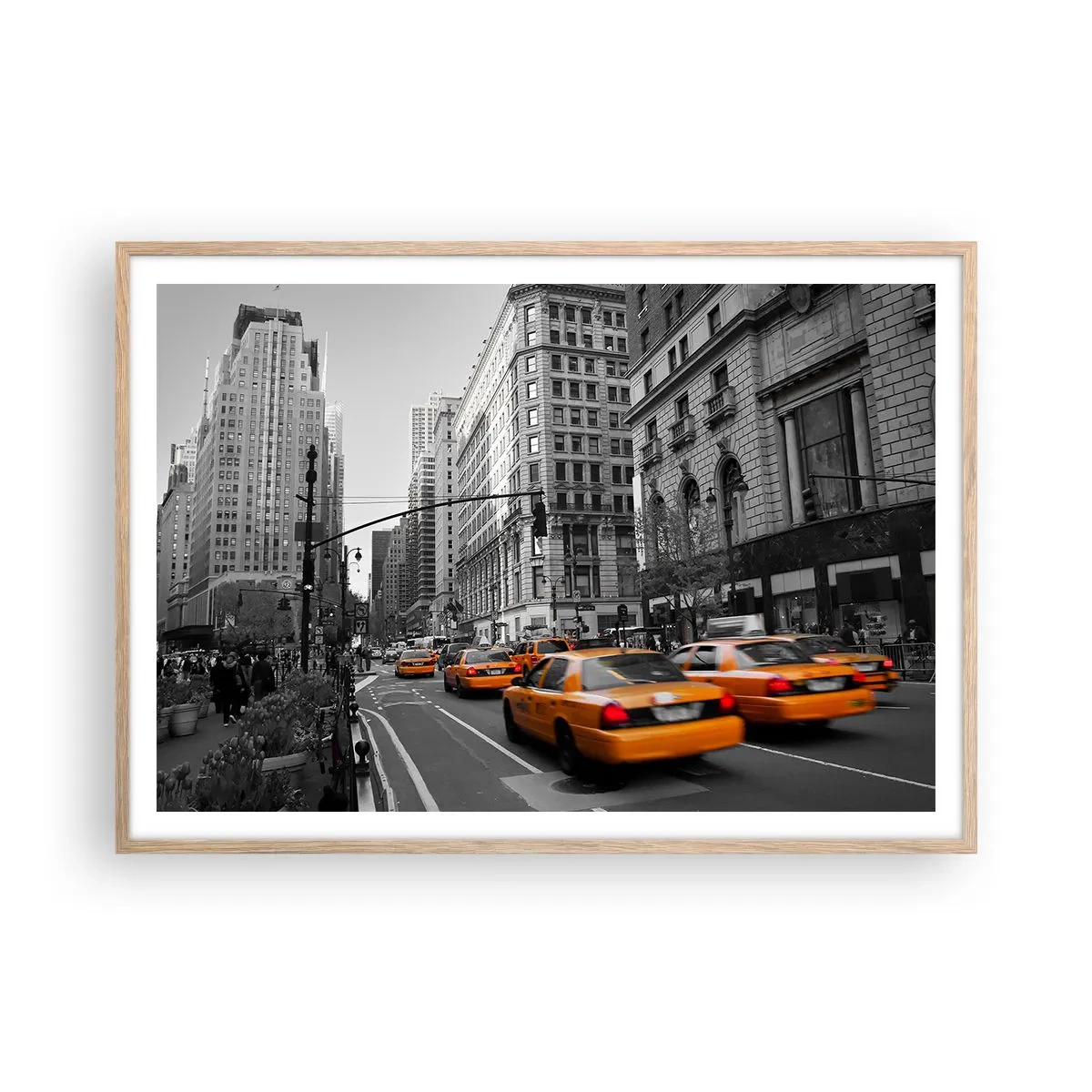 Poszter világos tölgy keretben - Nagyvárosi napok - 100x70 cm