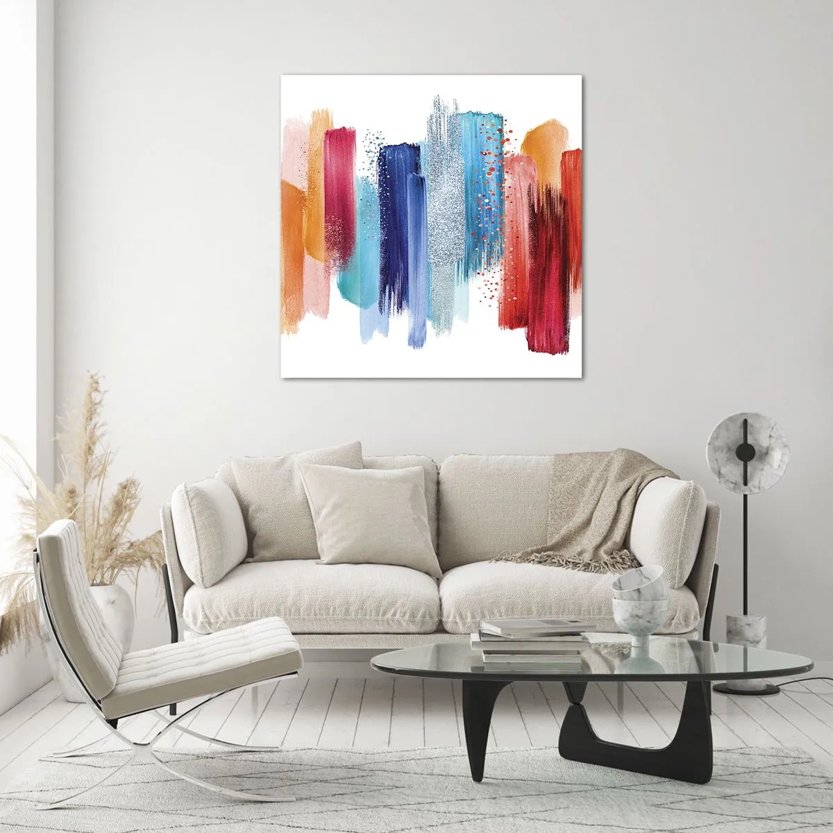 Üveg kép - Fel és le - 70x70 cm