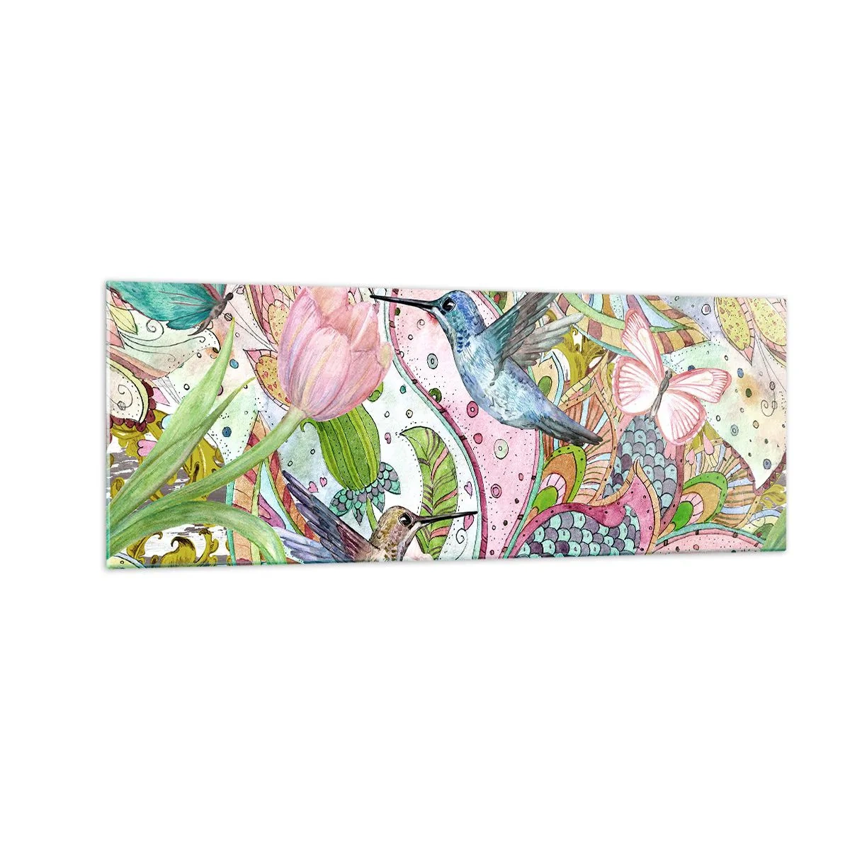 Üveg kép - Szőlőbe gabalyodva - 140x50 cm