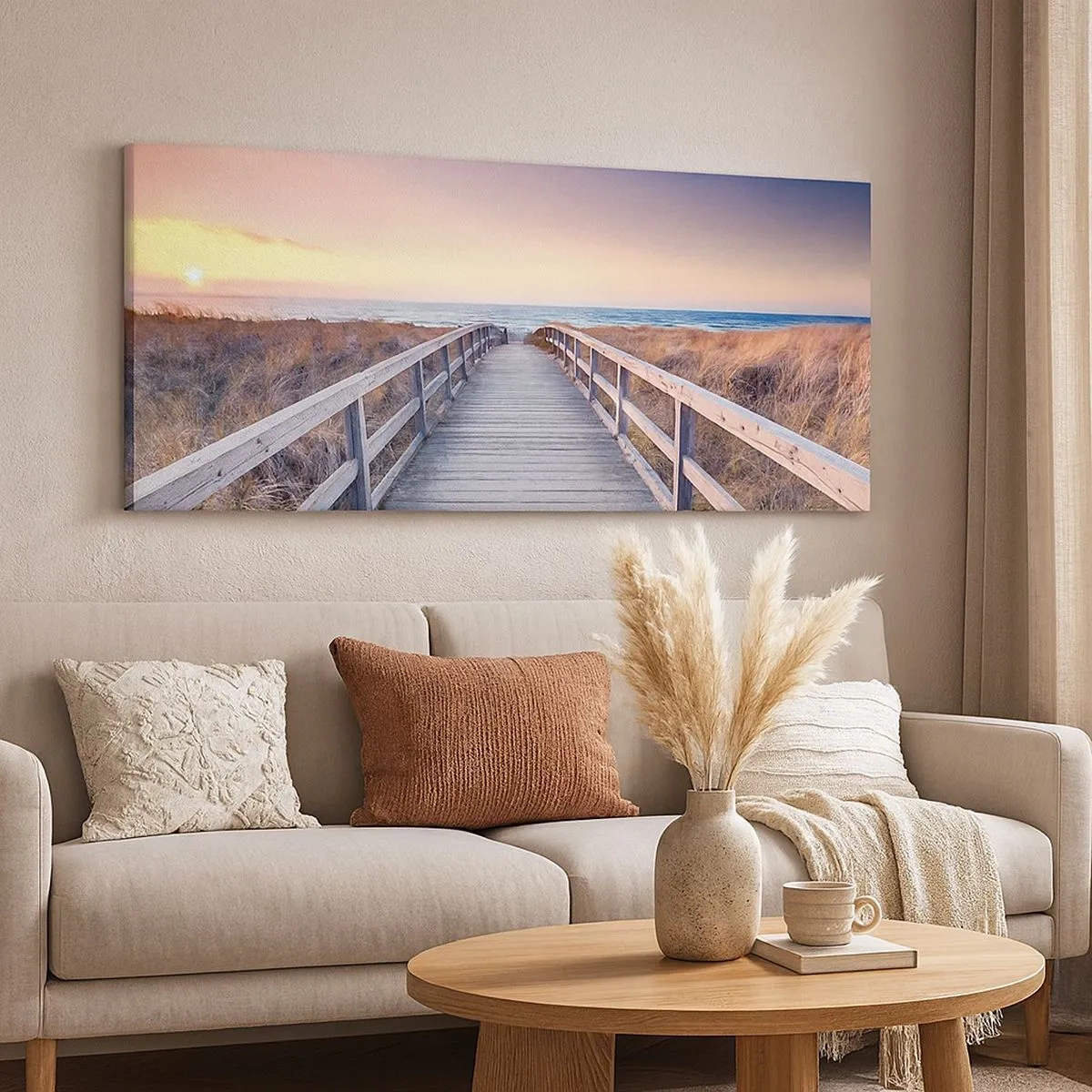 Vászonkép - Balti esti aurora - 100x40 cm