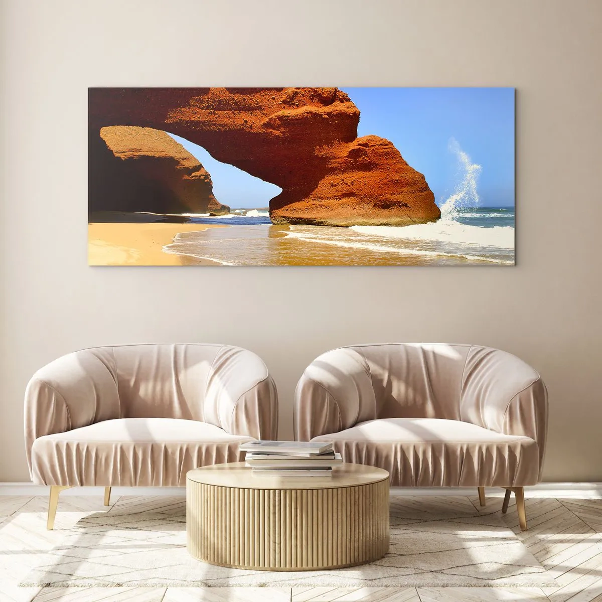 Üveg kép - Víz és szél évezredek óta - 140x50 cm