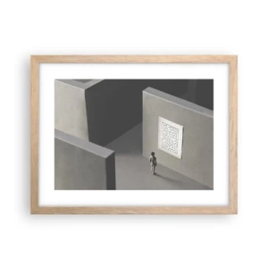 Poszter világos tölgy keretben - De én hol vagyok? - 40x30 cm