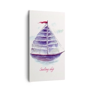 Vászonkép - Teli vitorlákat és nyugodt vizet - 45x80 cm