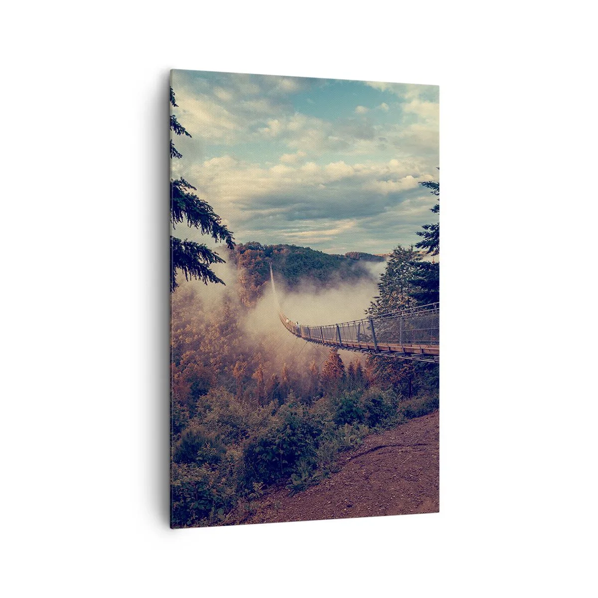 Vászonkép - Az őszi erdő felett - 80x120 cm