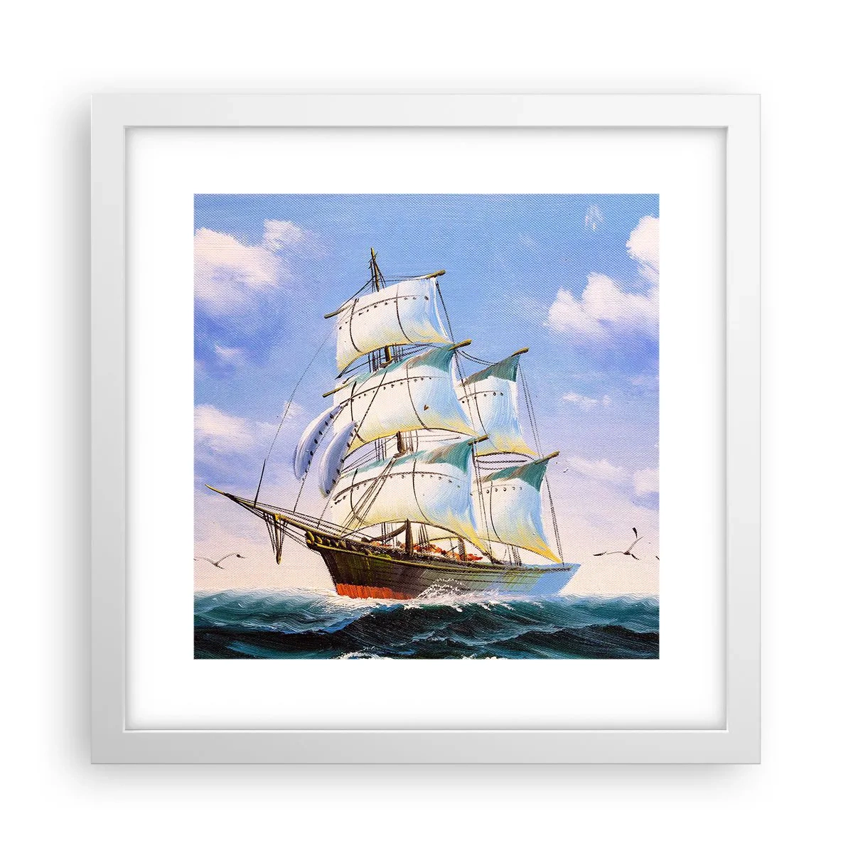 Poszter fekete keretben - Büszkén a széllel - 30x30 cm