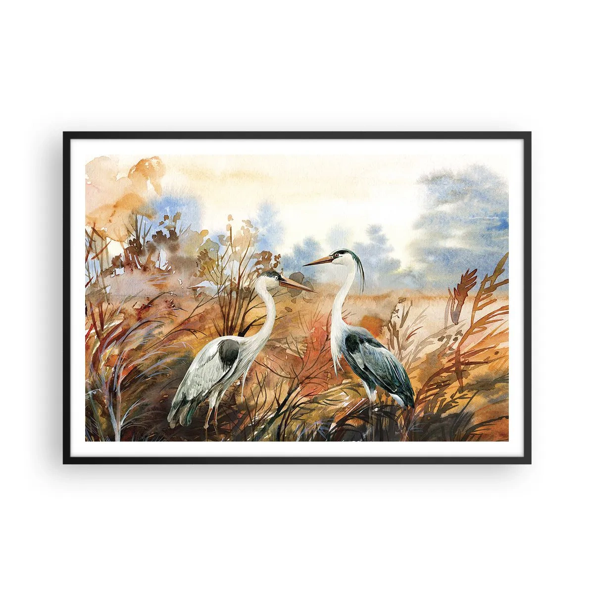 Poszter fehér keretben - Hová ősszel? - 100x70 cm