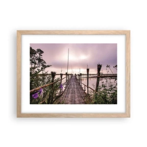 Poszter világos tölgy keretben - Nyugalom és csend Ázsiában - 40x30 cm