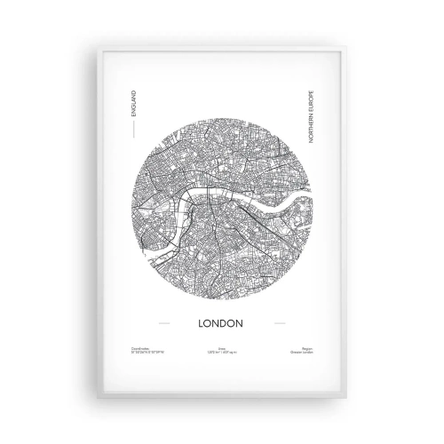 Poszter fekete keretben - London anatómiája - 70x100 cm