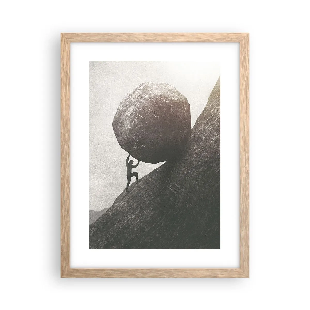 Poszter világos tölgy keretben - Hiszek minden remény ellenére  - 30x40 cm