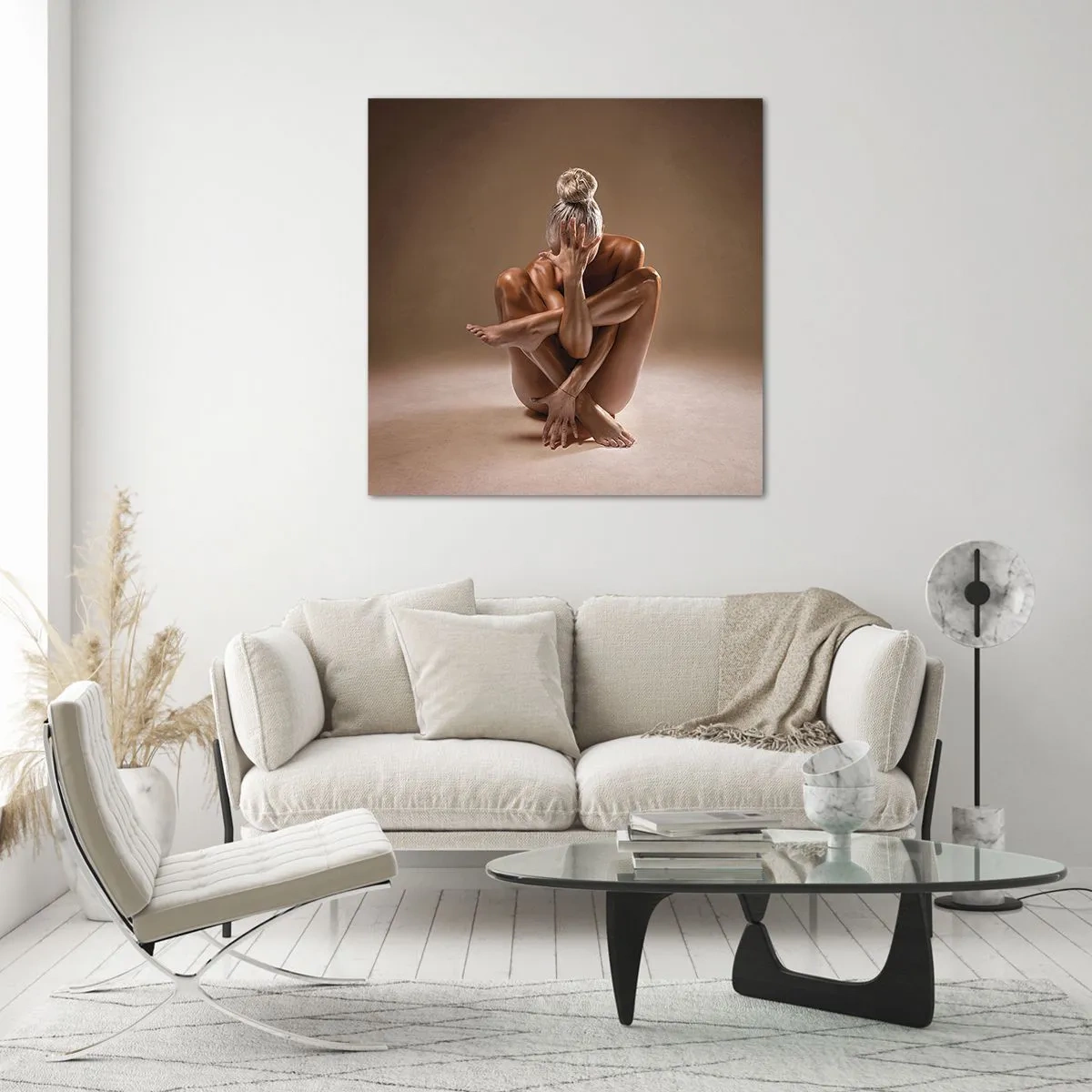 Üveg kép - A test és a lélek egysége - 40x40 cm