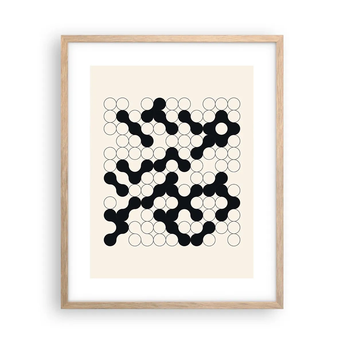 Poszter világos tölgy keretben - Kínai játék - variáció - 40x50 cm