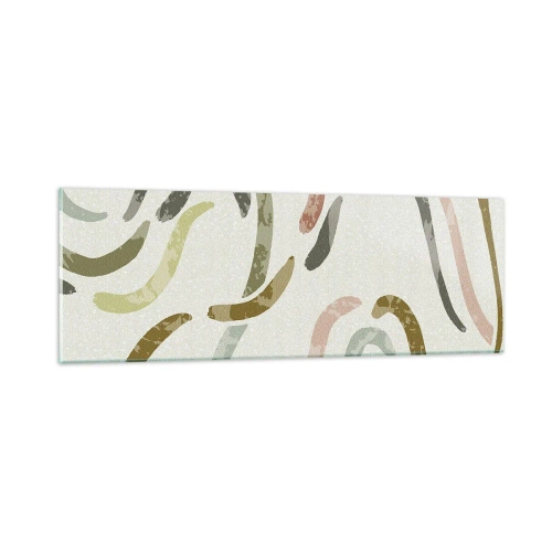 Üveg kép - Az absztrakció vidám tánca - 90x30 cm