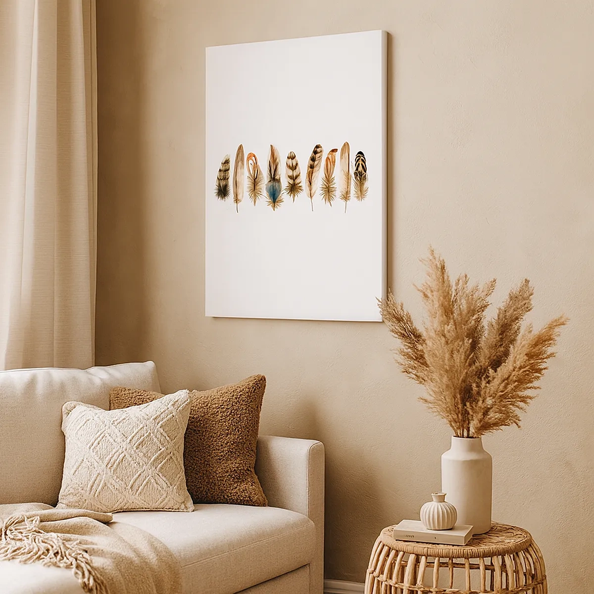 Vászonkép - Tollas variáció - 50x70 cm