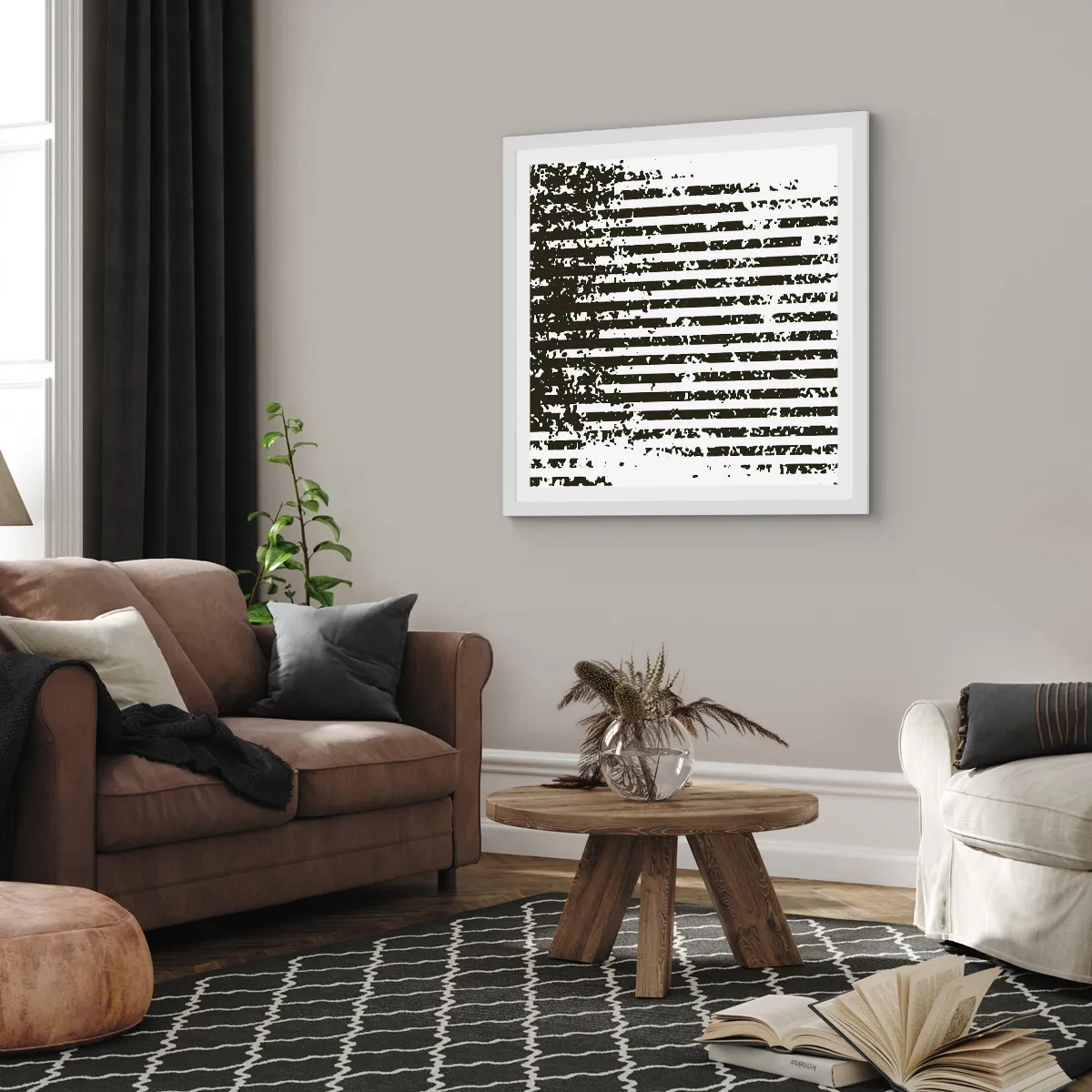 Poszter fekete keretben - Ritmus és zaj - 30x30 cm