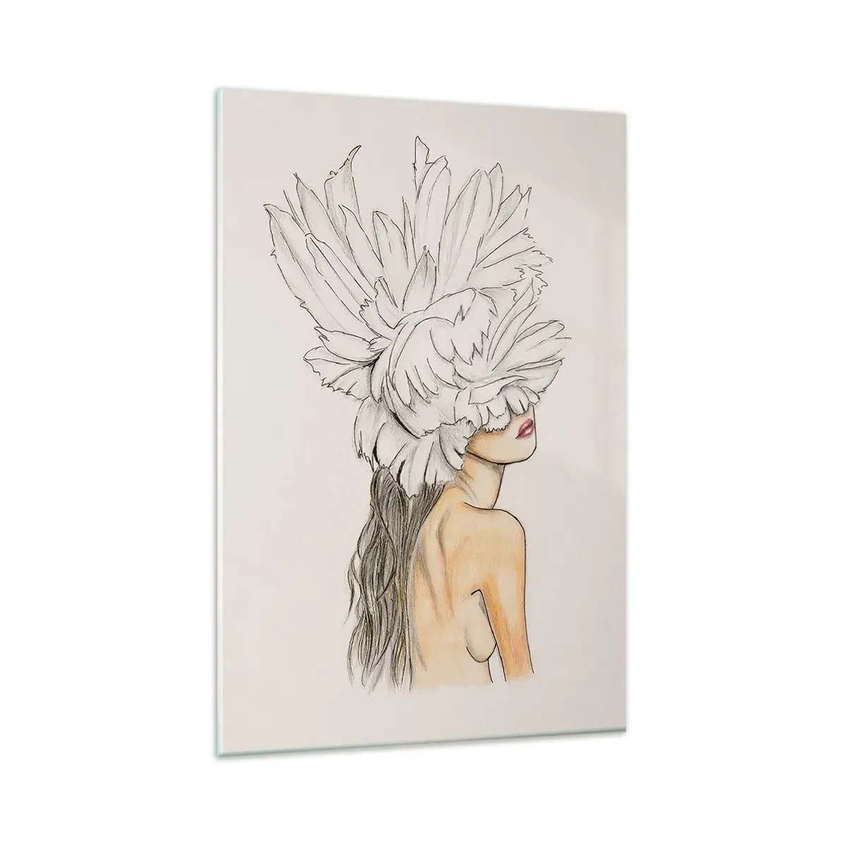 Üveg kép - Koronás szépség - 80x120 cm