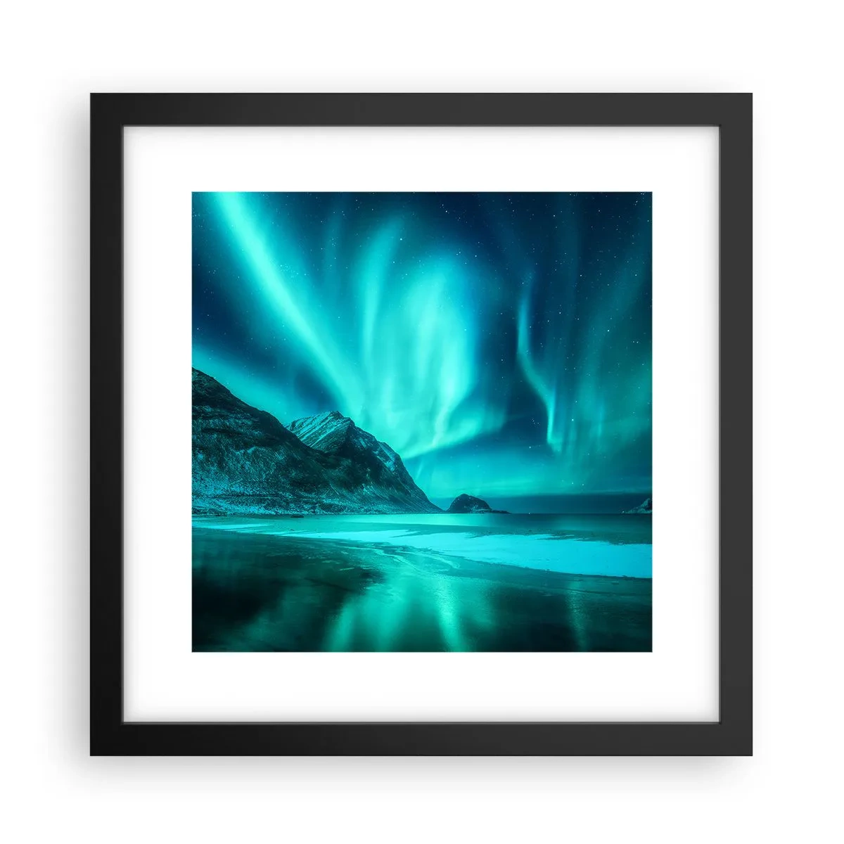 Poszter fehér keretben - Észak csodái - 30x30 cm