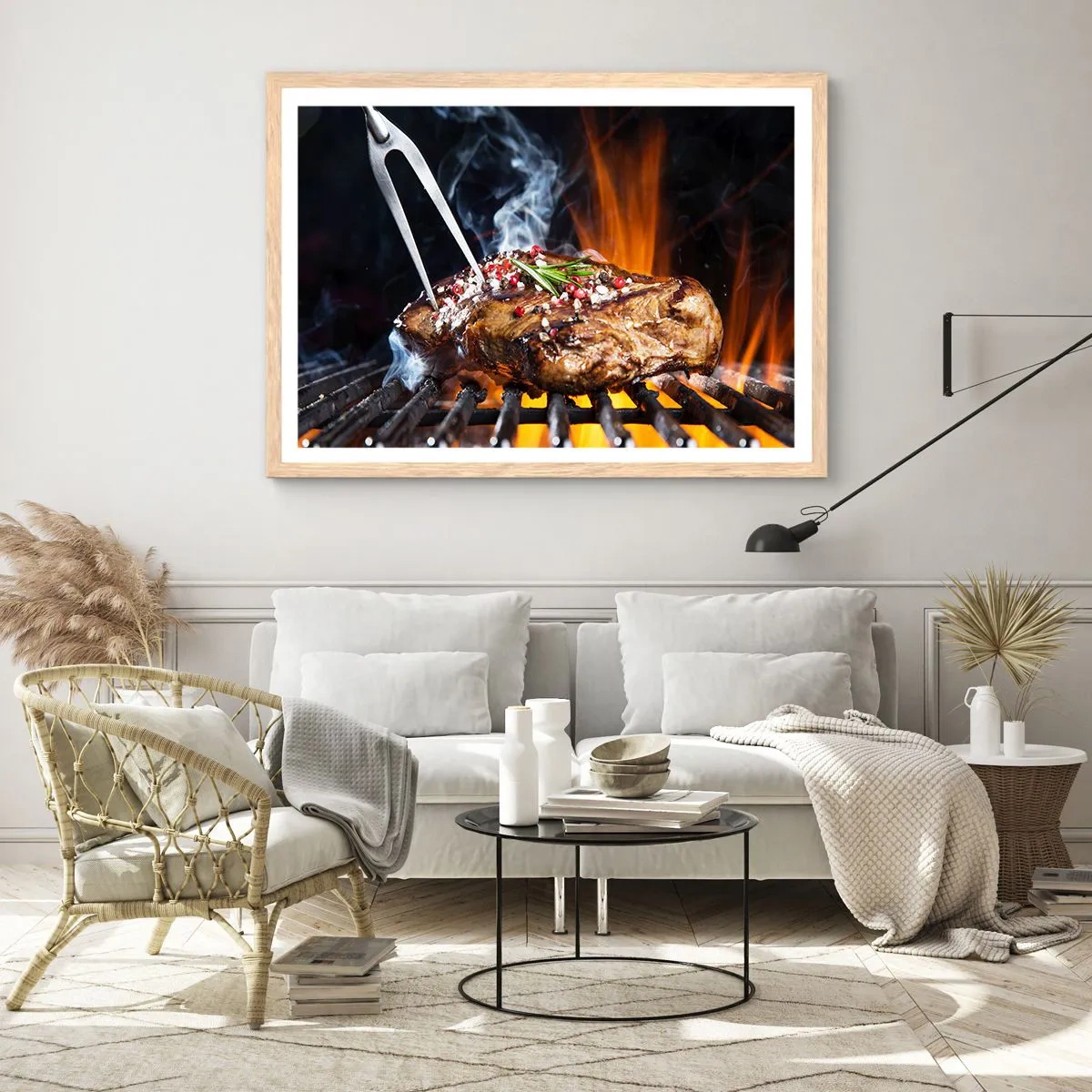 Poszter világos tölgy keretben - Lédús és illatos - 70x50 cm