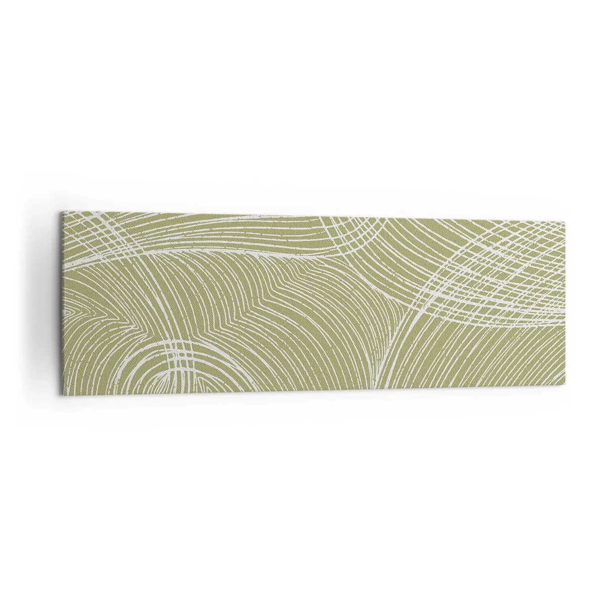 Vászonkép - Bonyolult absztrakció fehérben - 160x50 cm