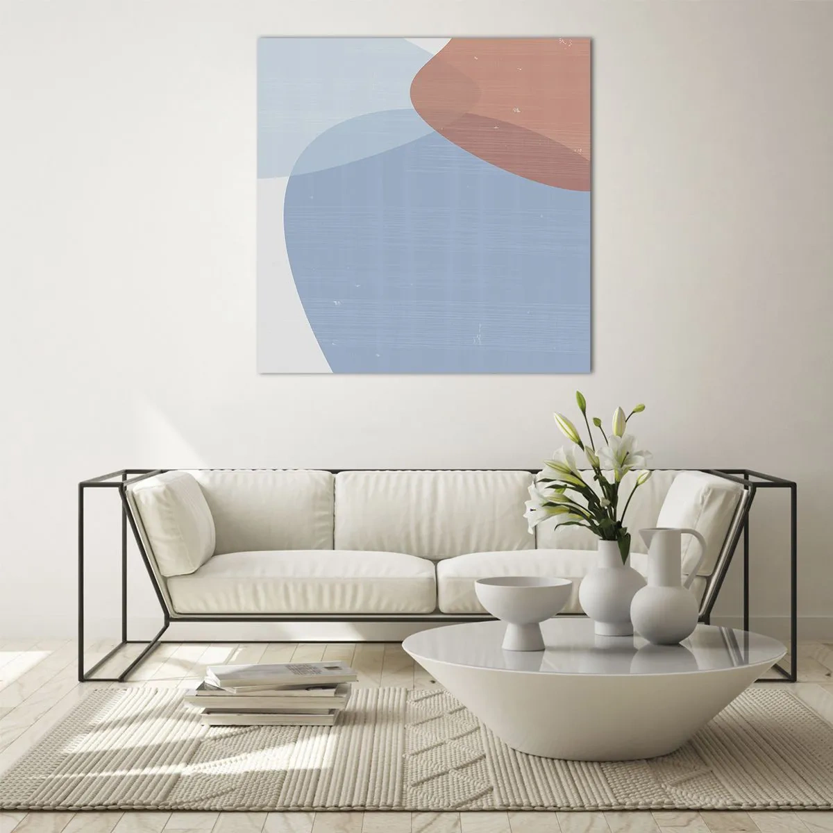 Üveg kép - Pasztell kapcsolatok - 70x70 cm