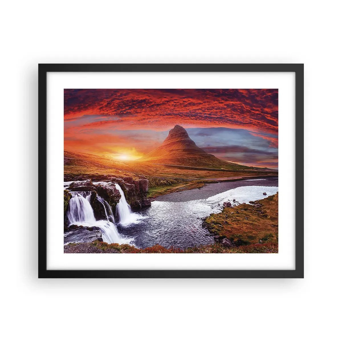 Poszter fehér keretben - Középfölde kilátása - 50x40 cm