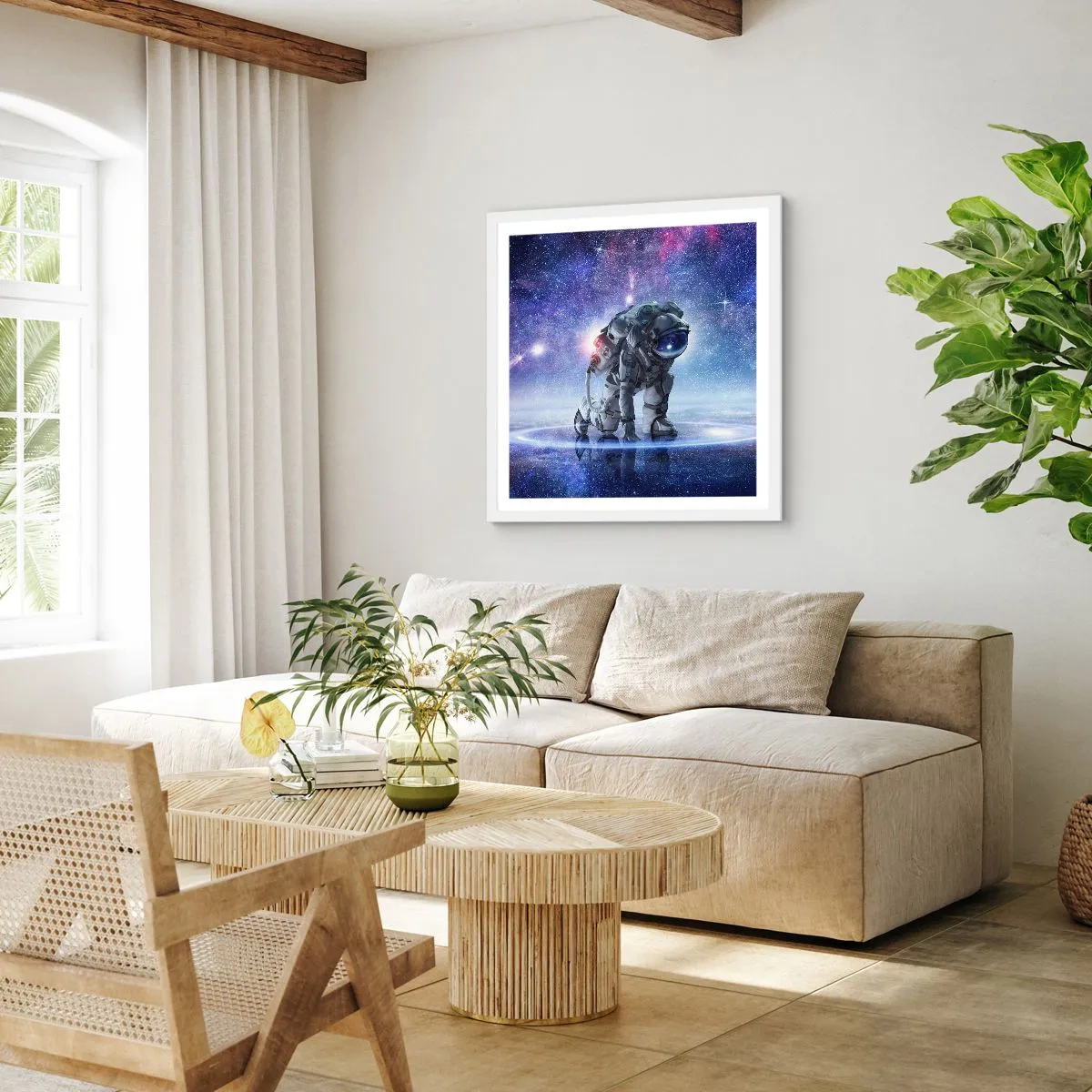 Poszter fekete keretben - A csillagos ég felettem - 40x40 cm